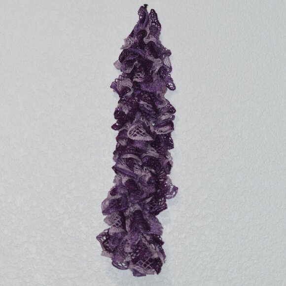 Homemade Light Purple and Purple Ruffle Scarf - Picture 2 of 2